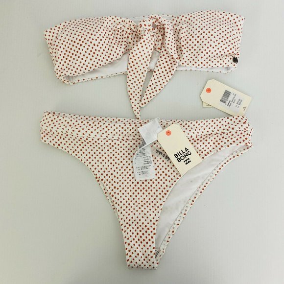 Billabong BNWT Candy Bandeau Bikini Sep Top Bottom Women's Size 12 - Picture 2 of 6